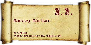 Marczy Márton névjegykártya