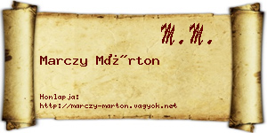 Marczy Márton névjegykártya